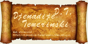 Đenadije Temerinski vizit kartica